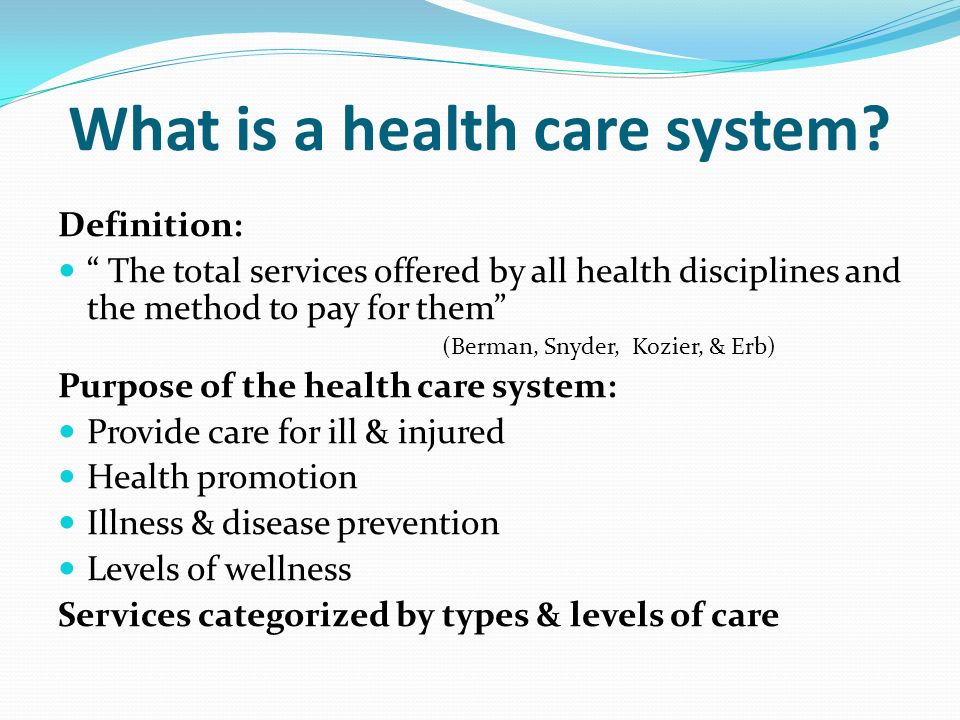 Description of the purpose and methodology process in health care